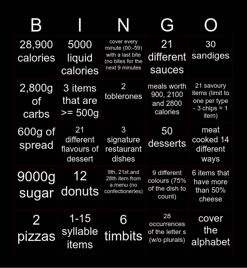 birthday bingo Card