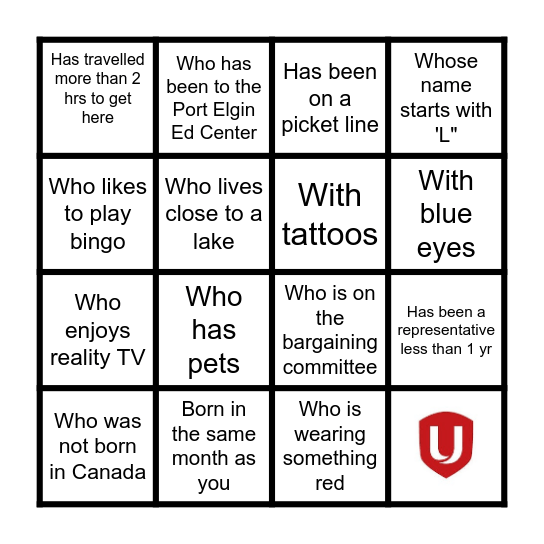 Getting to know your siblings Bingo Card