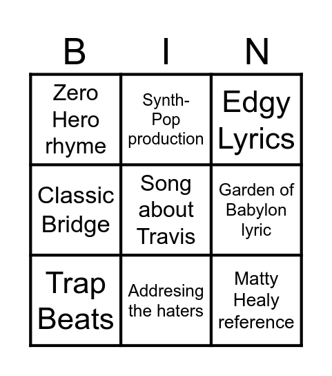 TLOAS: Encore Bingo Card