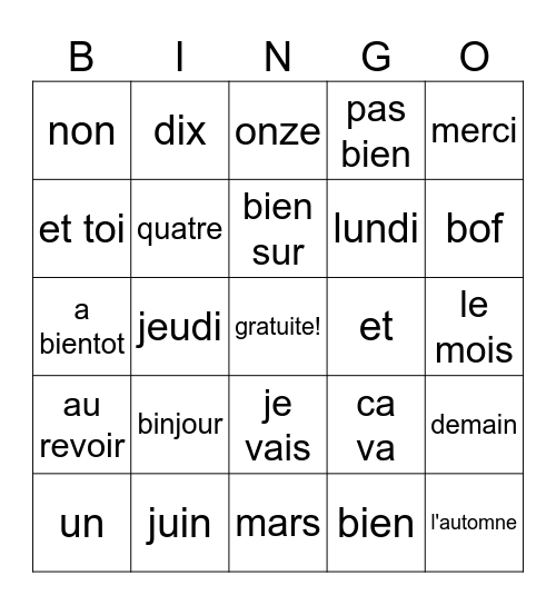 Loyica Stenvil Bingo Card