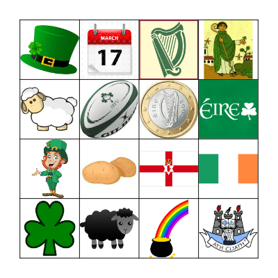 St. Patrick's Day Bingo Card