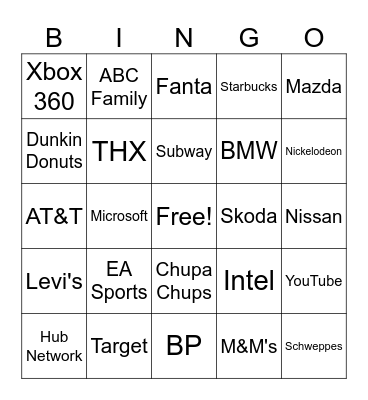 Best Animated Logos Bingo Card