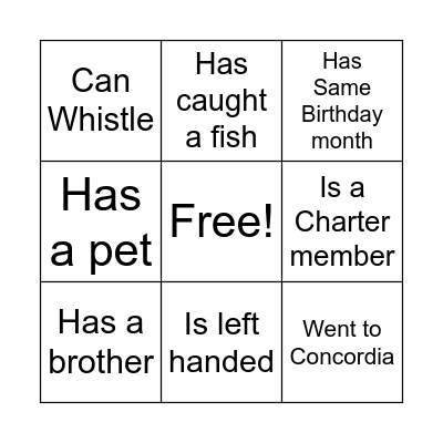 Find Someone who..... Bingo Card