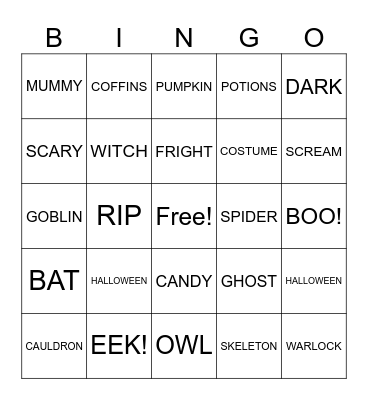 HALLOWEEN BINGO Card