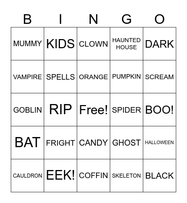 HALLOWEEN BINGO Card