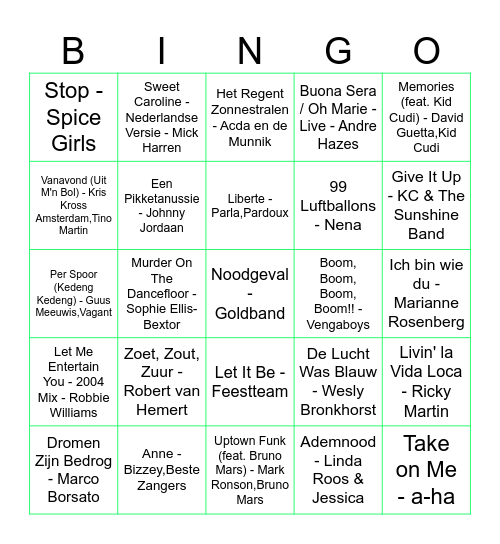 Neven en nichtendag 2026 Bingo Card