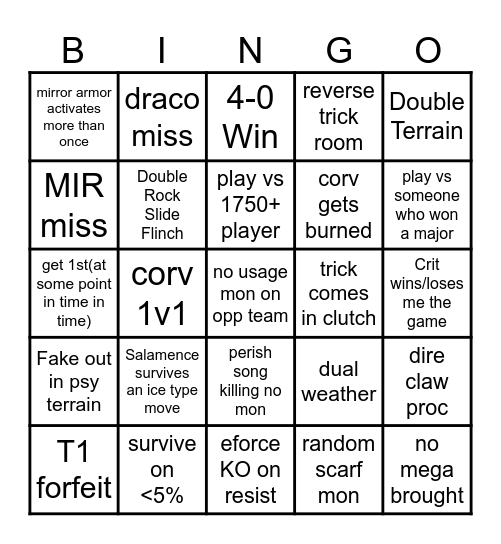 GC M-C 1 Bingo Card