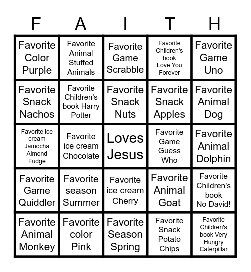 L.I.F.E. Club Leader BINGO Card