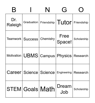 Kick Off Bingo Card