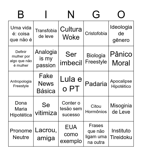 Bingoke Bingo Card
