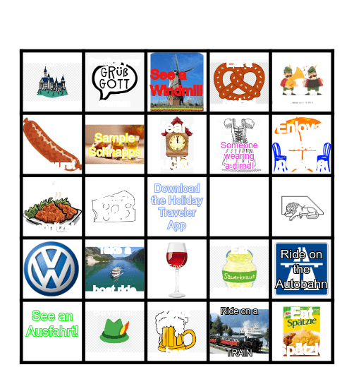 Seeing Central Europe Bingo Card