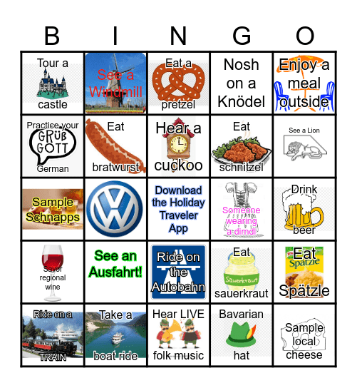 Seeing Central Europe Bingo Card
