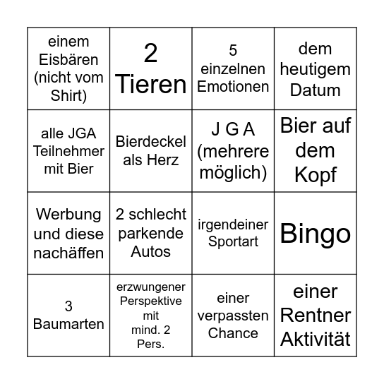 Bild mit: Bingo Card
