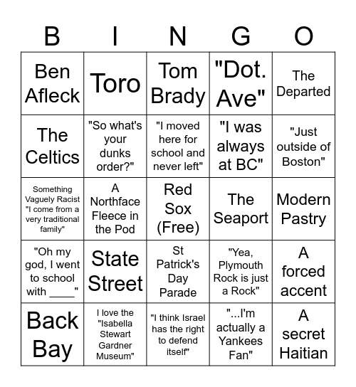 Love Is Blind Boston Bingo Card