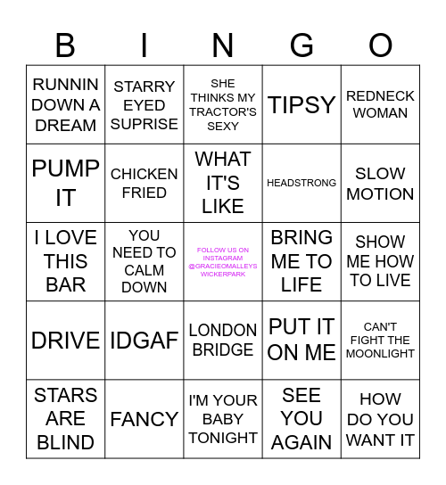 ROUND 1 Bingo Card