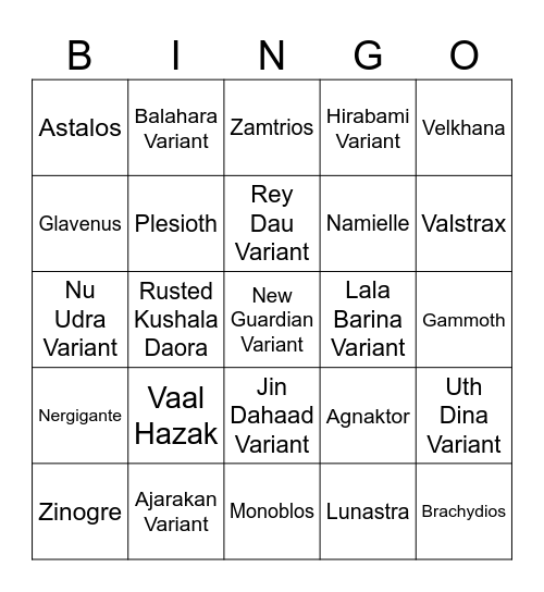 MH Wilds Ascendance Bingo Card