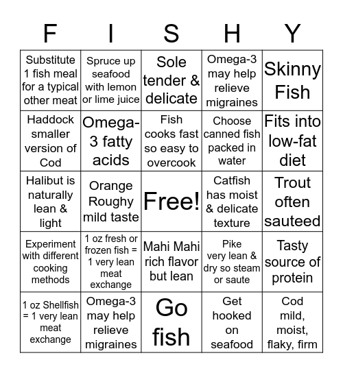 Something "Fishy" About This BINGO Card