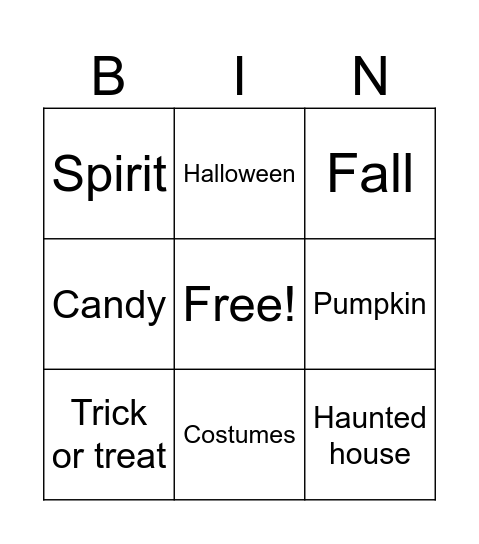 Trial Bingo Card