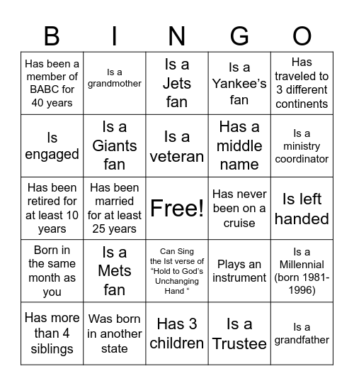 BABC Bingo Card