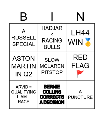 FINGO Bingo Card
