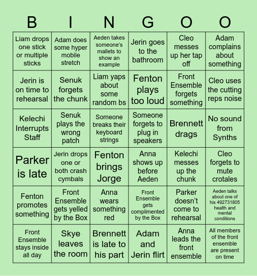 FROMBLE BINGOO Bingo Card
