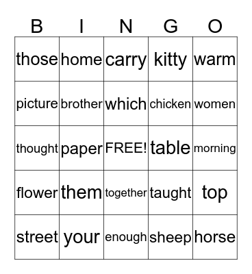 Bingo Card