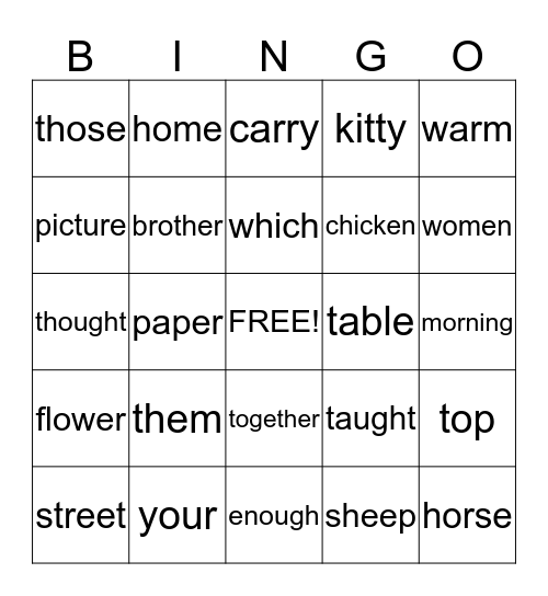 Bingo Card