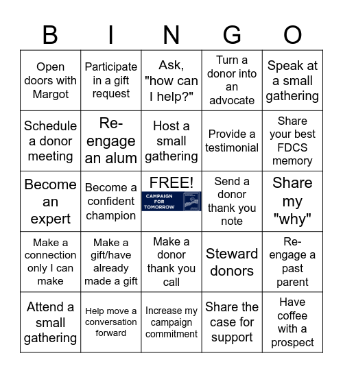 FCDS Trustees Bingo Card