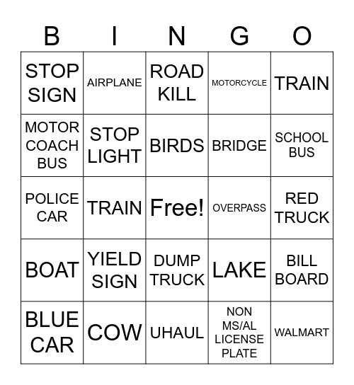 PALESTINE COURT CASINO BUS TRIP Bingo Card