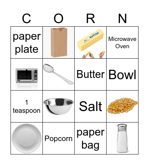 POPCORN IN A BAG! Bingo Card