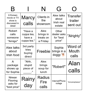 October 1 - 31 2026 Bingo Card