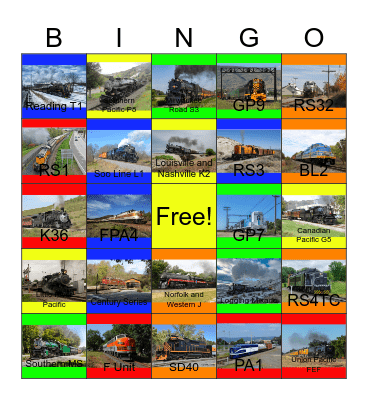 The Arkansas and Missouri and other Heritage Railroads around America that I would like to work after I'm done at the Commissary one day Bingo Card