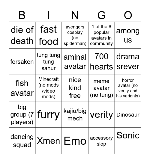 cac Bingo Card
