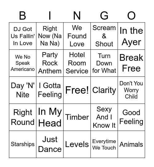 under the blacklight Bingo Card