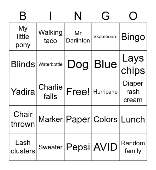 BBBBINGO Card