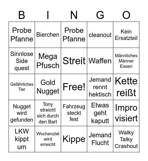 Goldrausch in Alaska Bingo Card