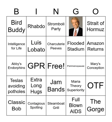 Mary's Birthday Bingo Card
