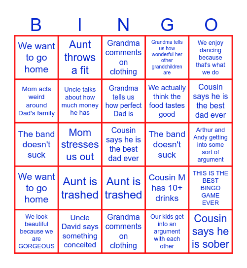 WEDDING WEEKEND! Bingo Card