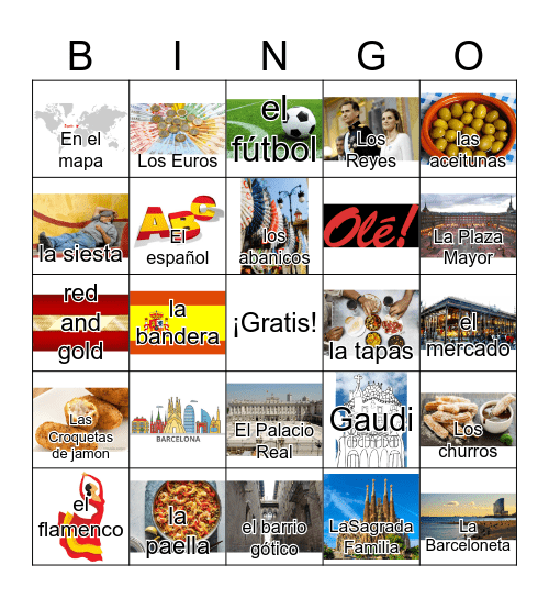 España Bingo Card