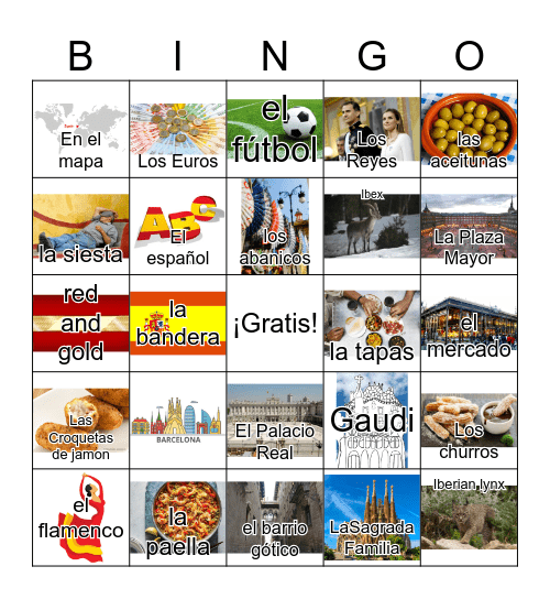 España Bingo Card
