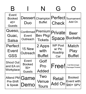 Sales Manager Bingo  Bingo Card
