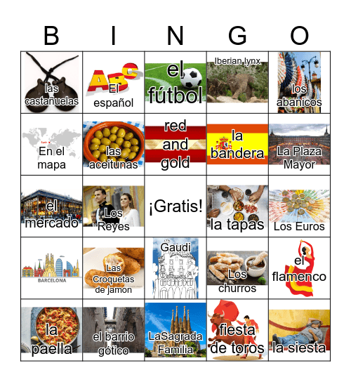 España Bingo Card