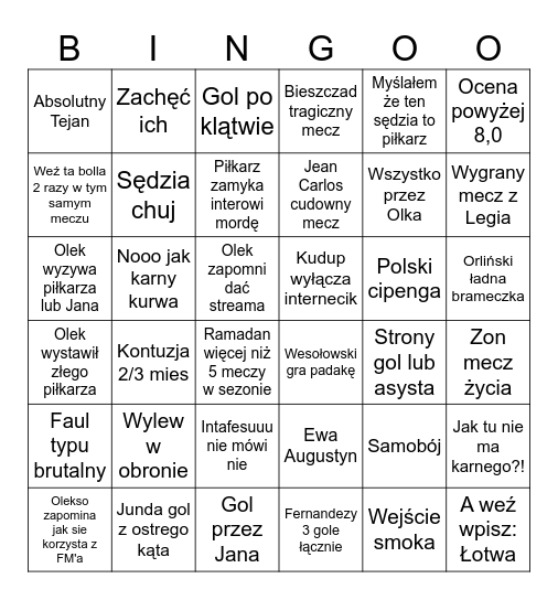 GKSTYCHY Bingo Card