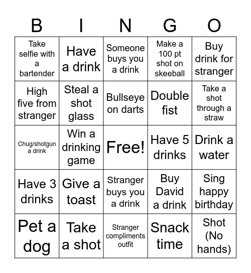 Dalyssa Biker Beer Bingo Card