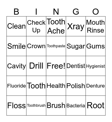 Tooth Bingo Card