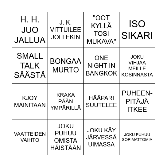 HÄÄBINGO Card