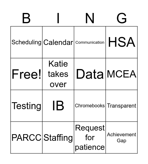 3/6/17 Bingo Card