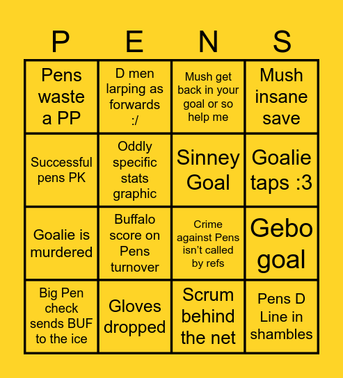 Elka and Amir Pens Bingo Card