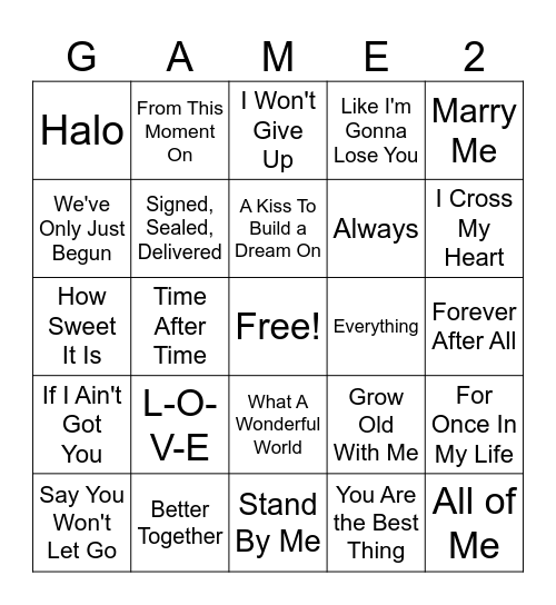 First Dance (Set 10) Bingo Card