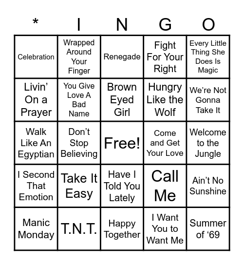 Boujee Bingo Card